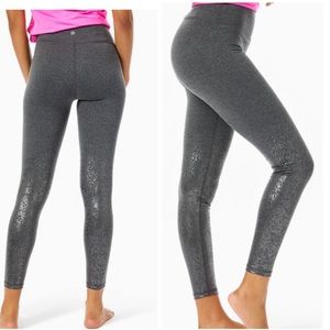 High-Rise Shimmer Leggings - Charcoal Gray